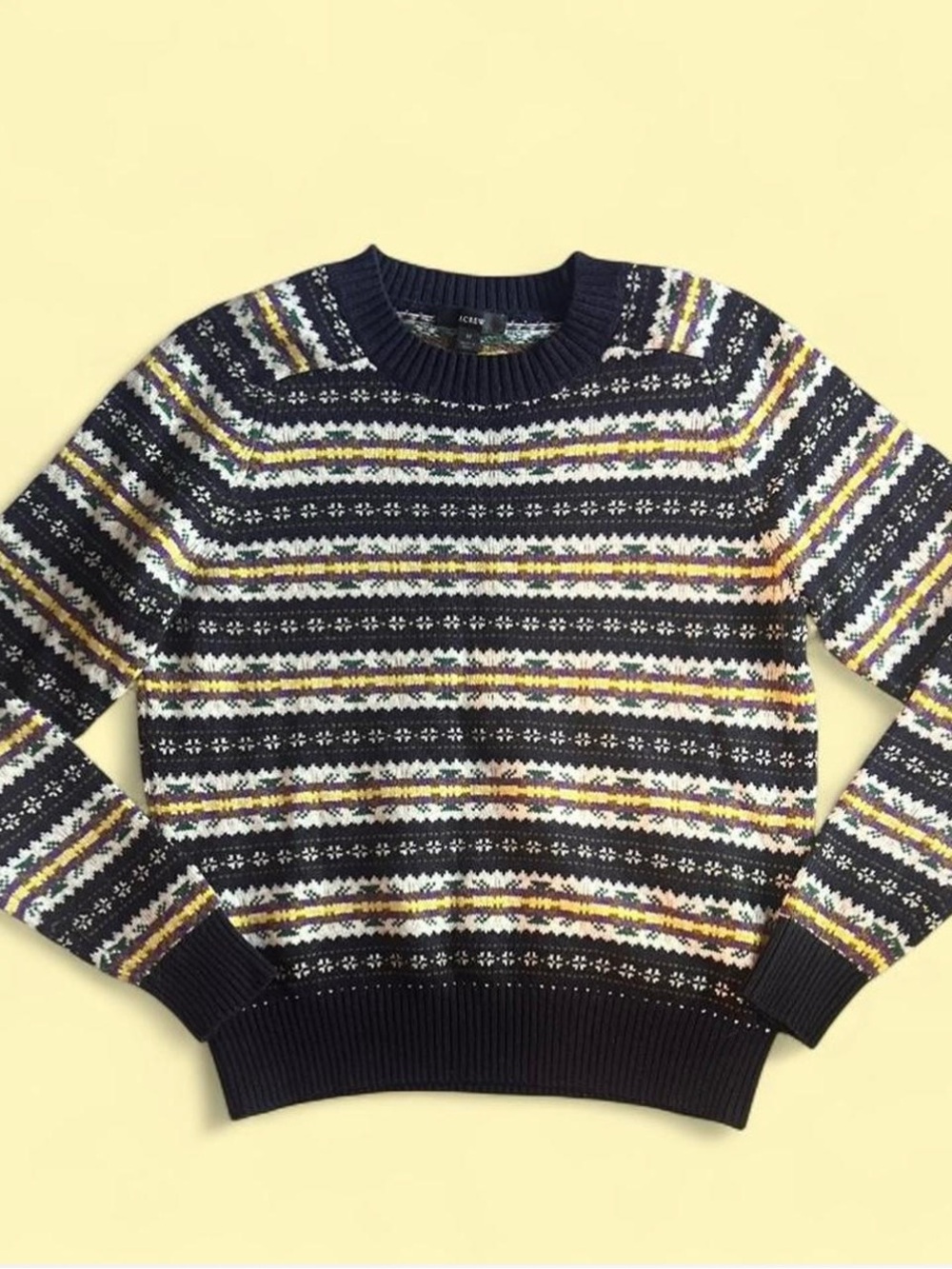 J.Crew Fair Isle Wool Blend Crewneck Sweater
